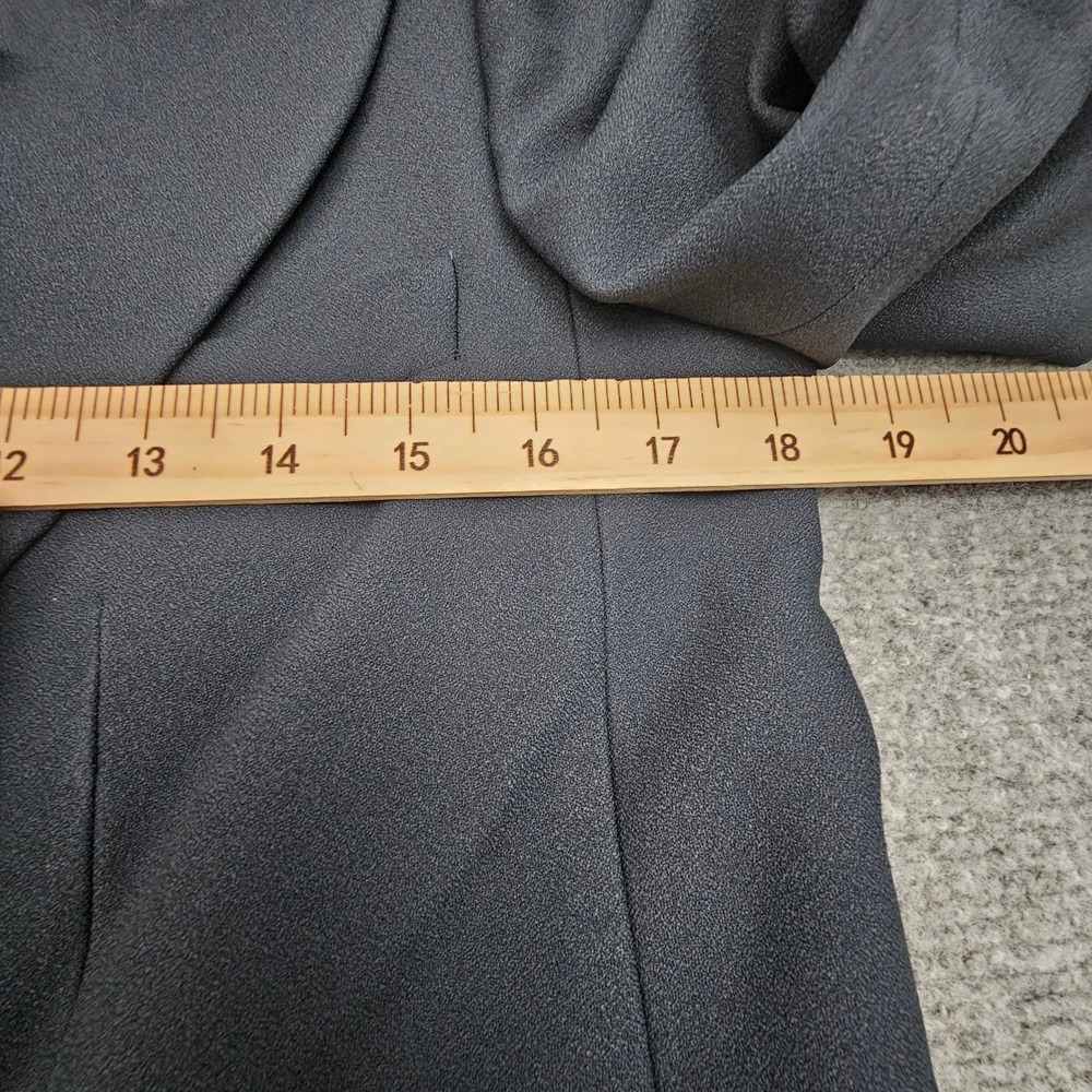 Michael Kors Blazer Womens Crepe Sable Cropped Boyfriend Midnight Gold Buttons 2 - Picture 4 of 10